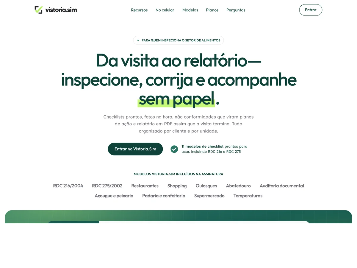 Site do Vistoria.Sim